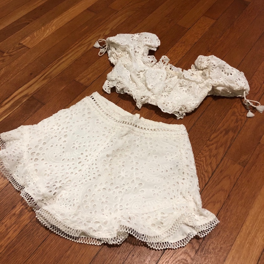 summer Vacation lace top and bottom